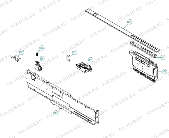 Взрыв-схема посудомоечной машины Asko D5233 XXL FI AU   -Titanium FI (338135, DW70.3) - Схема узла 06