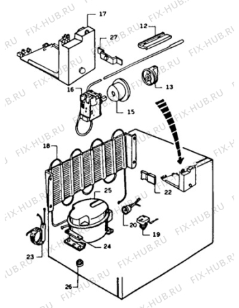 Взрыв-схема холодильника Electrolux HELSINKI-A-3 - Схема узла Functional parts