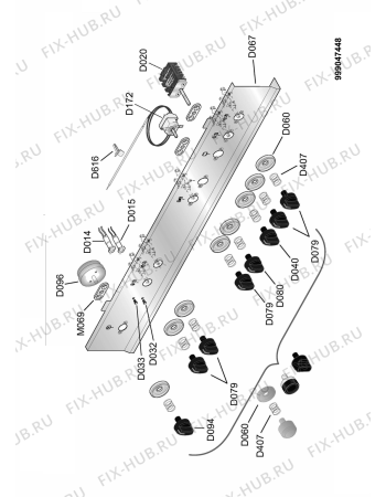 Взрыв-схема плиты (духовки) Ikea 403.168.04 COO T00 S COOKER IK - Схема узла