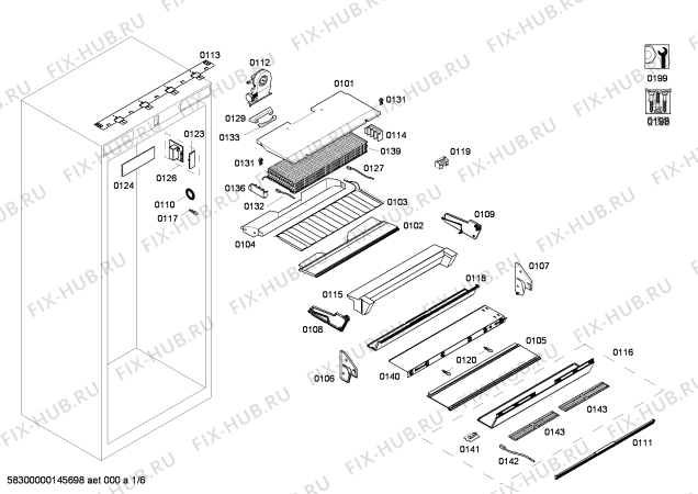 Схема №5 CIR30MIIR7 с изображением Вентиляционная решетка для холодильника Bosch 00670986
