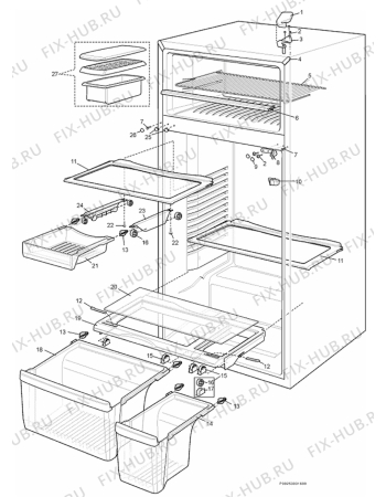 Взрыв-схема холодильника Electrolux END5298 - Схема узла Section 5