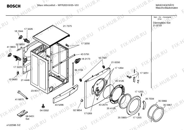 Схема №3 WFR2031II Maxx infoconfort WFR 2031 с изображением Инструкция по установке и эксплуатации для стиральной машины Bosch 00586055