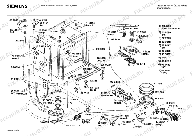 Схема №1 SMSGEA4RC с изображением Программатор для электропосудомоечной машины Bosch 00088896