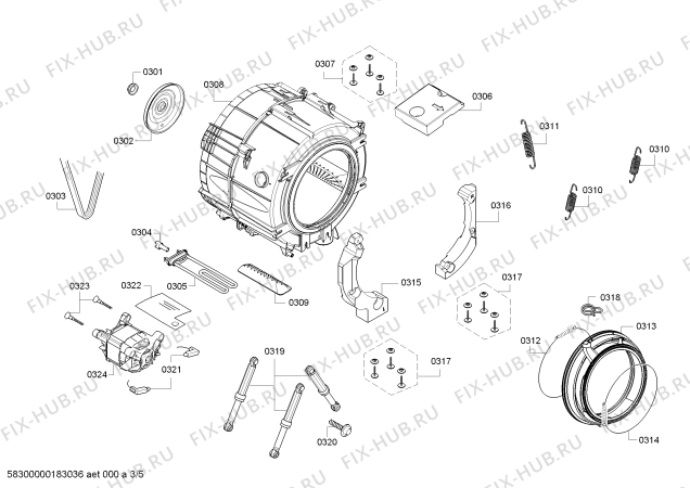 Схема №1 WAK20260IL с изображением Панель управления для стиральной машины Bosch 11004986