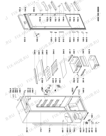 Схема №1 KRIP 2810/A+/LH с изображением Всякое для холодильника Whirlpool 481010422324