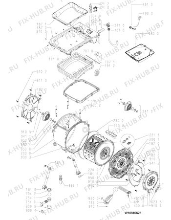 Схема №1 TDLR 65230 с изображением Уплотнение для стиральной машины Whirlpool 481010857483