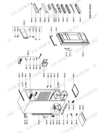 Схема №1 618.1.02 с изображением Всякое для холодильной камеры Whirlpool 481231028328