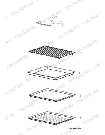 Взрыв-схема плиты (духовки) Husqvarna Electrolux QSG7055X - Схема узла H10 Oven Furniture, Users manual