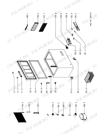 Схема №1 FRCS 40 с изображением Дверка для холодильной камеры Whirlpool 481944268095
