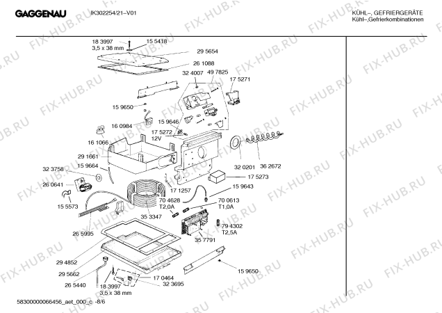 Взрыв-схема холодильника Gaggenau IK302254 - Схема узла 06