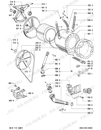 Схема №1 WA 1402-D с изображением Переключатель (таймер) для стиралки Whirlpool 481228218766
