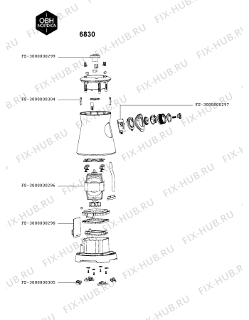 Схема №2 6830 с изображением Крышка для чаши для электроблендера Seb FS-3000000303