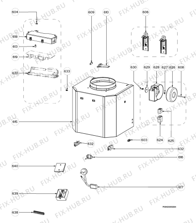 Взрыв-схема вытяжки Electrolux EFCR955X - Схема узла Section 3