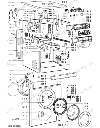 Схема №2 WAK 1600 öKO PLUS-D с изображением Обшивка для стиральной машины Whirlpool 481245212745