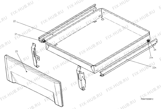 Взрыв-схема плиты (духовки) Electrolux EKC5605 - Схема узла Section 2