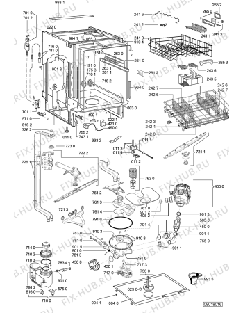 Схема №2 ADP 7868 WH с изображением Панель для посудомоечной машины Whirlpool 480140100546