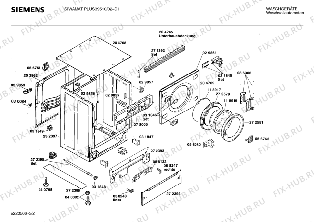 Схема №2 WI39510 SIWAMAT PLUS 3951 с изображением Панель управления для стиралки Siemens 00272647