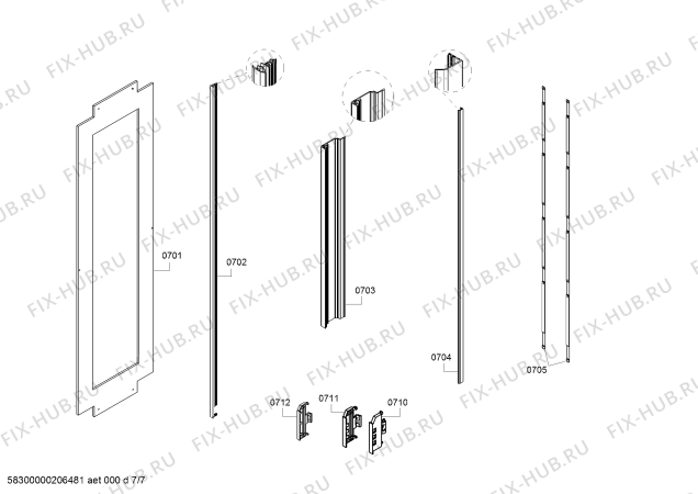 Схема №4 T24ID900RP, Thermador с изображением Титульный лист для холодильной камеры Bosch 00776851