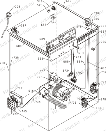 Взрыв-схема стиральной машины Gorenje WA73161 (185830, PS41/160) - Схема узла 03