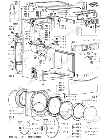 Схема №2 085 WT/GY-MX с изображением Декоративная панель для стиралки Whirlpool 481245215329