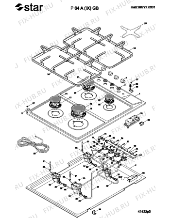 Схема №1 P64AIXGB (F027673) с изображением Наставление для электропечи Indesit C00087838