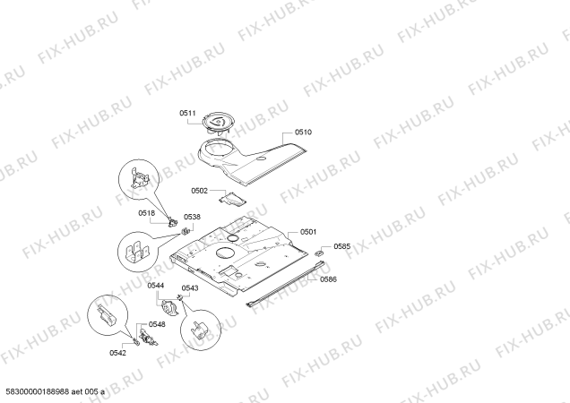 Схема №1 HSG656XS1 с изображением Модуль (плата управления) Bosch 11022387