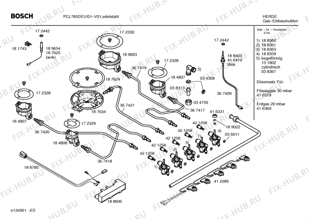 Взрыв-схема плиты (духовки) Bosch PCL785DEU Bosch - Схема узла 02