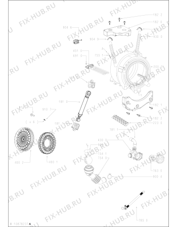 Схема №2 WFW5090GW с изображением Обшивка для стиралки Whirlpool 481010863519
