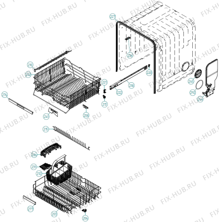 Взрыв-схема посудомоечной машины Gorenje GDV642XL (365226, DW90.2) - Схема узла 02