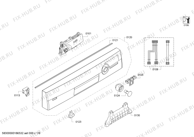 Схема №4 3VS570IP с изображением Панель управления для посудомоечной машины Bosch 00746288