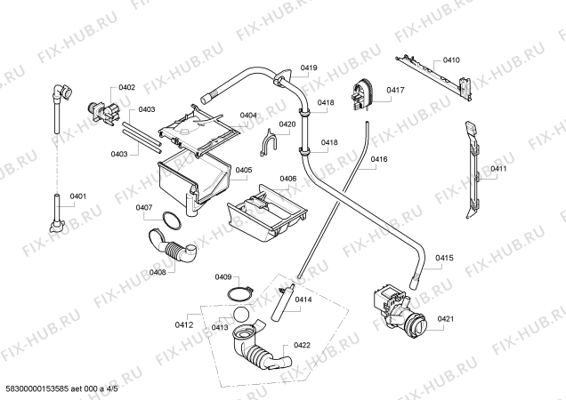 Схема №4 WM14A162 с изображением Кабель для стиральной машины Bosch 00618582