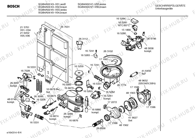 Схема №3 SGU84A15 Exclusiv с изображением Краткая инструкция для посудомойки Bosch 00587078