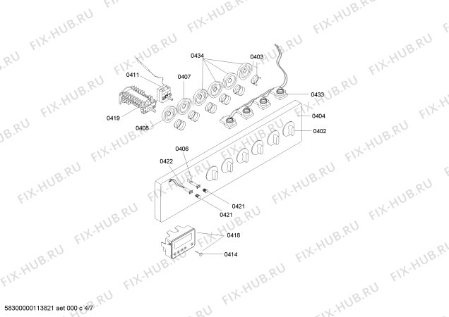 Взрыв-схема плиты (духовки) Bosch HSW745050N - Схема узла 04