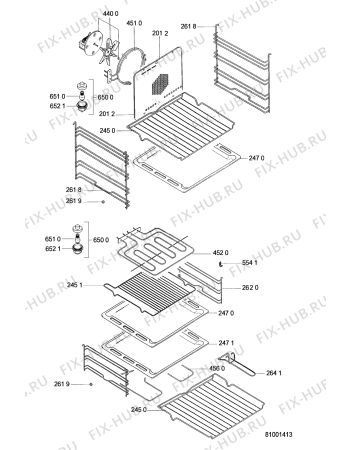 Схема №1 AKP950IX (F092490) с изображением Наставление для плиты (духовки) Indesit C00371996
