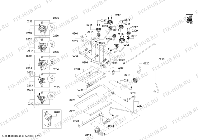 Схема №3 HGS3023UC с изображением Панель для духового шкафа Bosch 00686704