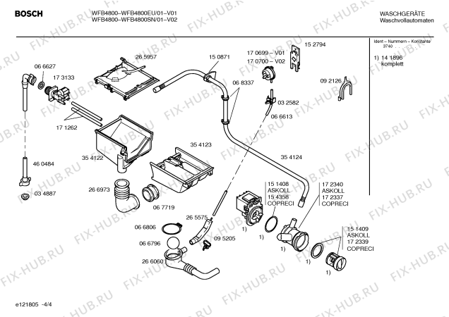 Схема №2 WFB4800SN с изображением Кабель для стиралки Bosch 00480009