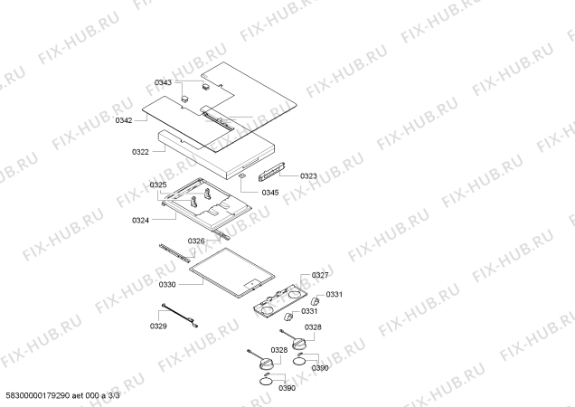 Взрыв-схема вытяжки Siemens LC68GA542T Siemens - Схема узла 03
