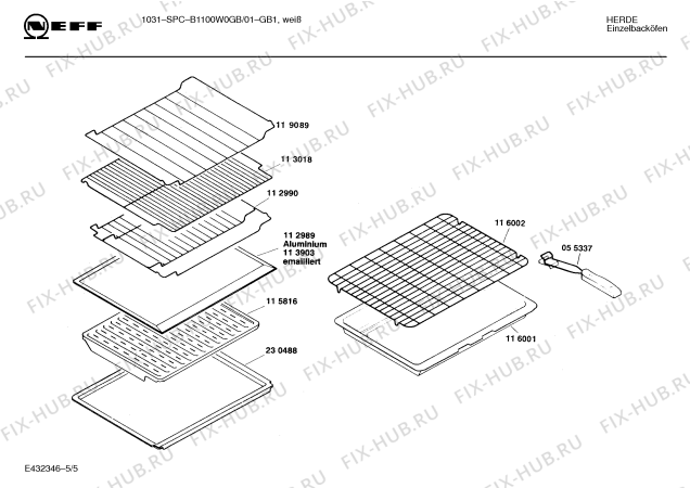 Схема №4 B1100W0GB 1031SPC с изображением Панель для электропечи Bosch 00285468