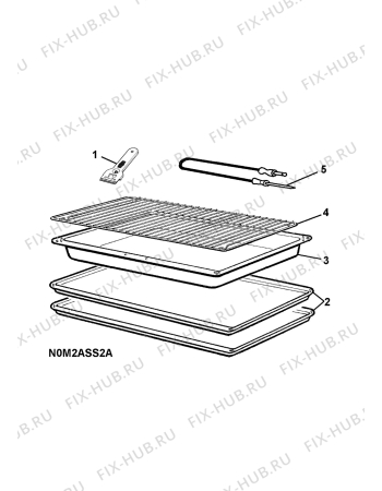 Взрыв-схема плиты (духовки) Electrolux EKD60150X 230V - Схема узла H10 Oven Furniture, Users manual