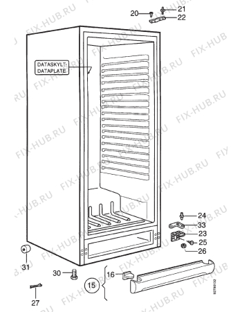 Взрыв-схема холодильника Electrolux ER8319C - Схема узла Section 2