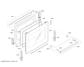 Схема №4 HEA63B150 Bosch с изображением Фронтальное стекло для электропечи Bosch 00687983