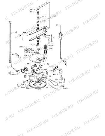 Взрыв-схема посудомоечной машины Zanussi ID414W - Схема узла Water equipment
