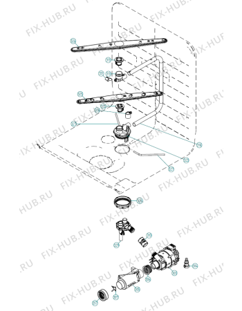 Взрыв-схема посудомоечной машины Asko D5900 XL SE   -vit (339049, DW70.C) - Схема узла 03