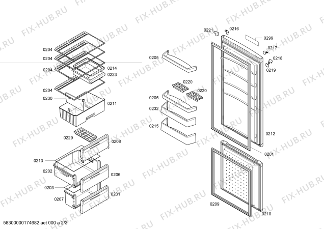 Схема №2 KGV36Z47 с изображением Панель управления для холодильника Bosch 00673147