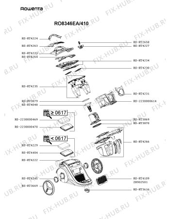 Схема №1 RO8346EA/410 с изображением Холдер для пылесоса Rowenta RS-2230000614