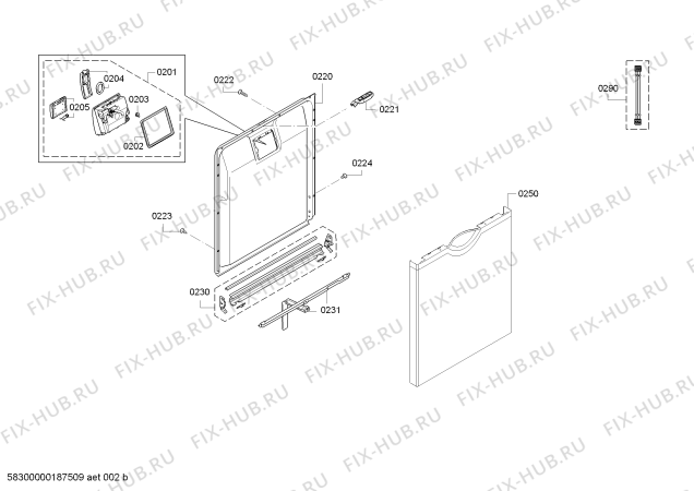 Схема №3 SMS51E32EU SilencePlus; Serie 4 с изображением Передняя панель для посудомойки Bosch 11008162