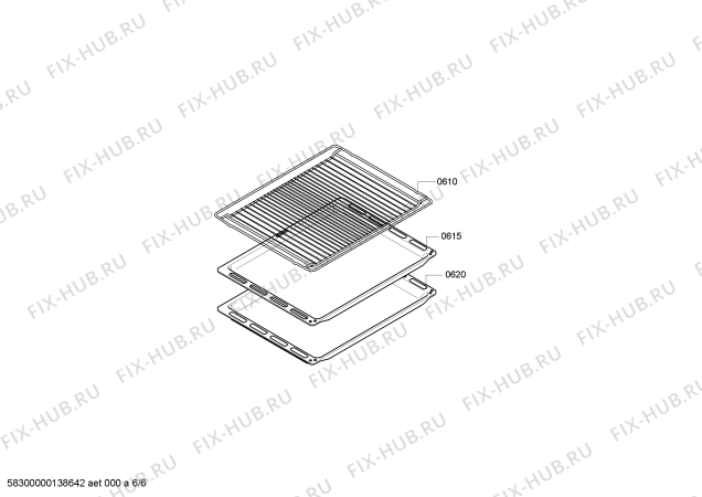 Взрыв-схема плиты (духовки) Siemens HB78AA570J - Схема узла 06