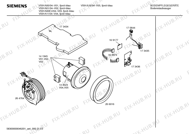 Схема №2 VS91A16 SUPER L 910 с изображением Крышка для электропылесоса Siemens 00353315