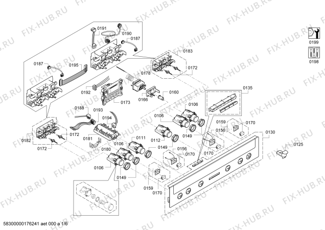 Схема №4 HE33A1640S с изображением Панель управления для электропечи Siemens 00674968