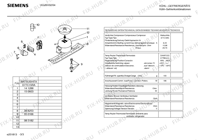 Схема №3 KG26V01 с изображением Панель для холодильной камеры Siemens 00283417